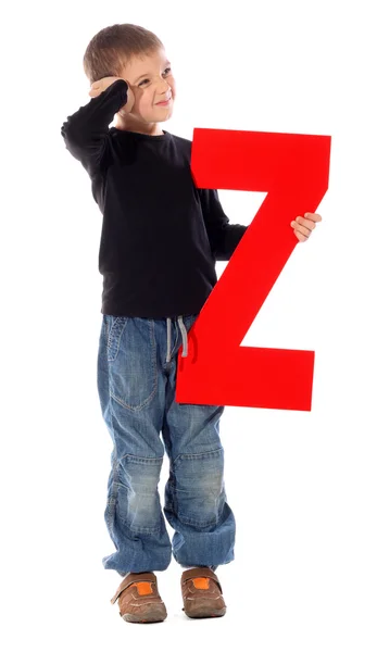 Буква "Z" мальчик — стоковое фото