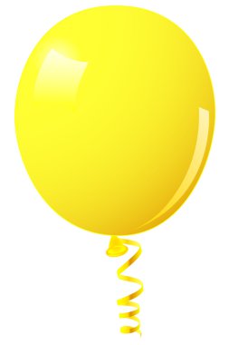 Yellow balloon clipart