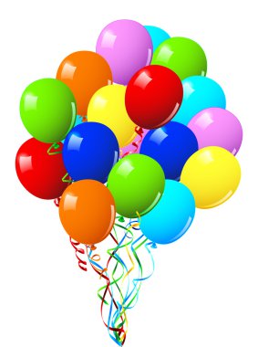 Celebration or birthday Party balloons clipart