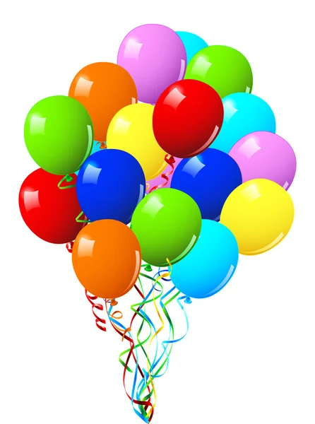 庆祝活动或生日派对气球 — 图库矢量图片