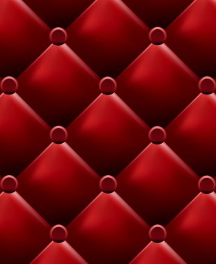 Red stylish fabric with knobs clipart