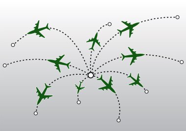 Airplane lines VECTOR clipart