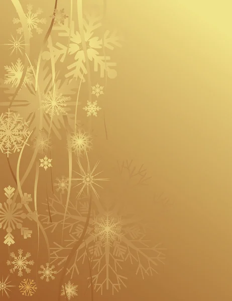 Gouden Kerstmis achtergrond — Stockvector