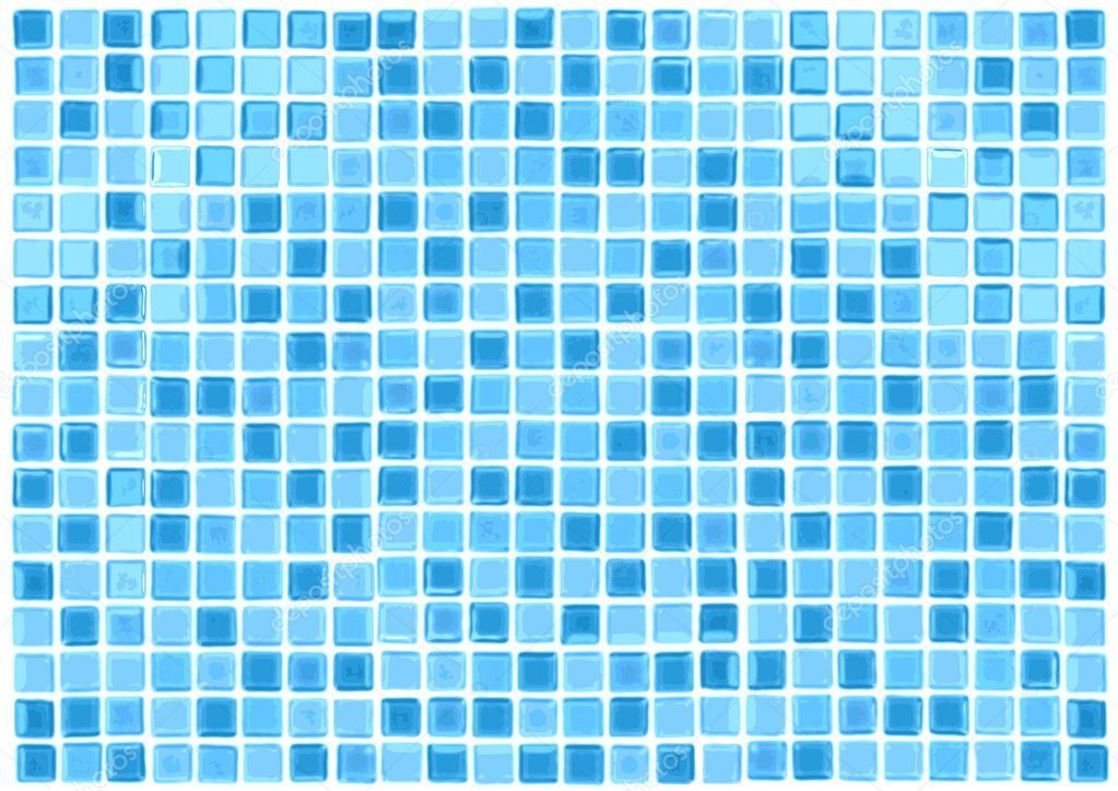 Vector Seamless Blue Tiles Background