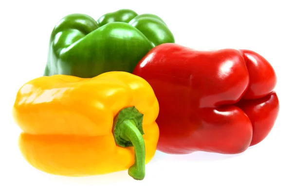 Roter, gelber und grüner Paprika — Stockfoto