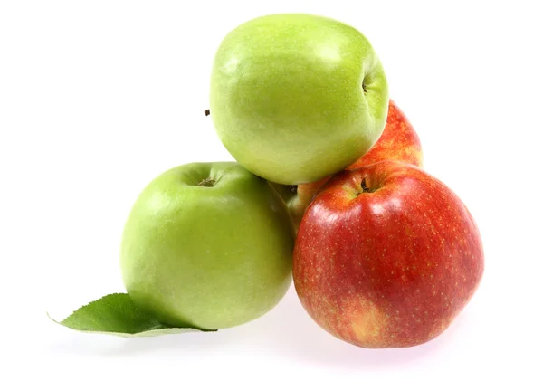Ripe fresh red and green apple — Stock Photo, Image