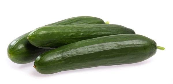 Fresh cucumbers on white — Stock Photo, Image