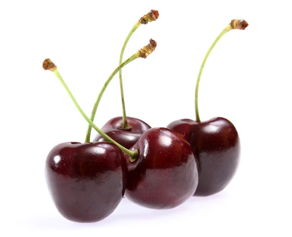 Fresh cherries on white background — Stock Photo, Image