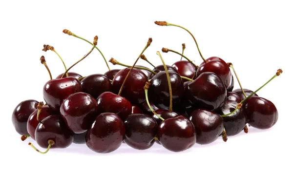 Fresh cherries on white background — Stock Photo, Image