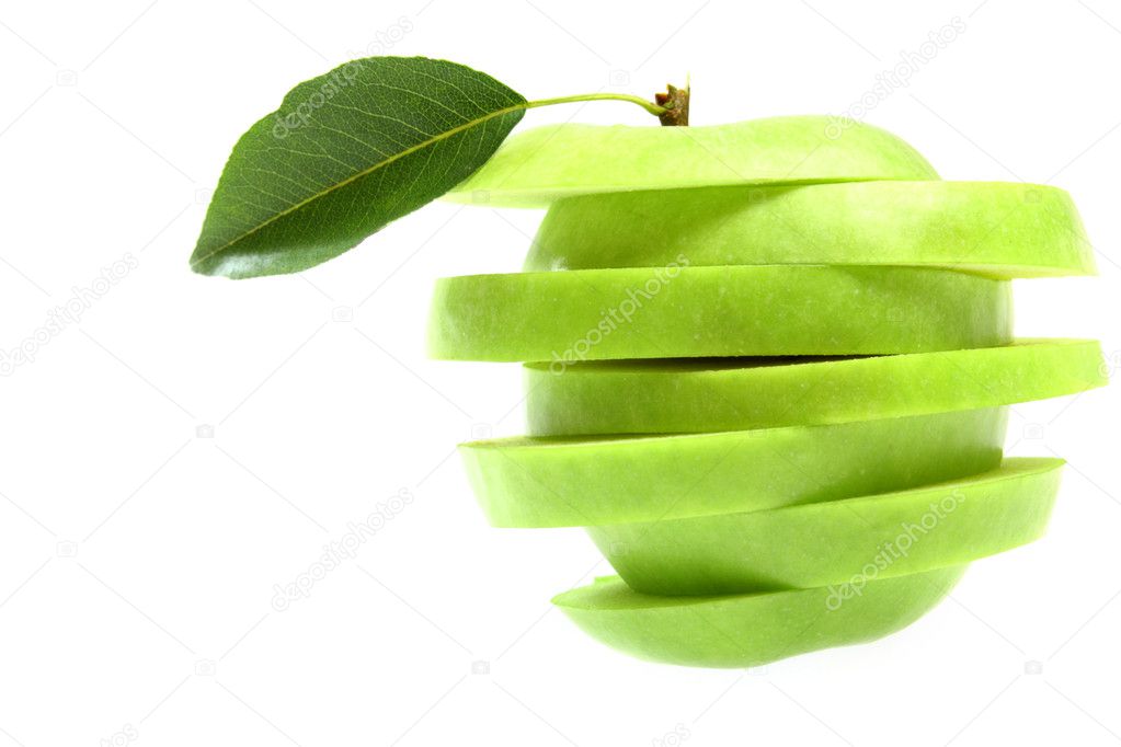 Ripe fresh green apple