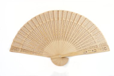 Wooden Chinese fan clipart