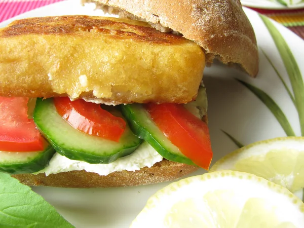 Sandwich de pescado — Foto de Stock