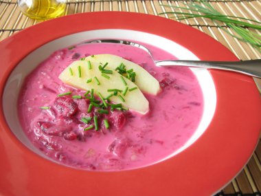 Soğuk pancar çorbası? Rote Beete Suppe