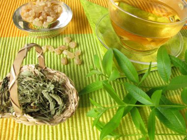 Tea with lemon verbena clipart