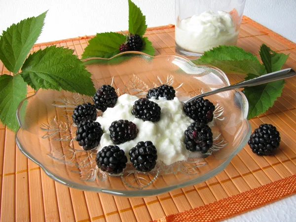 Yogurt con more — Foto Stock