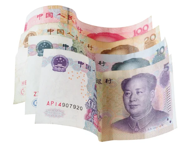 Dinheiro chinês. Isolados — Fotografia de Stock