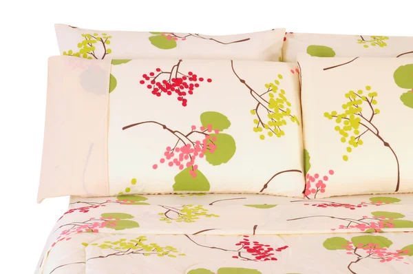 Roupa de cama floral. Isolados — Fotografia de Stock