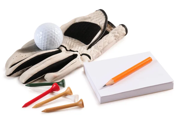 Elementy golfa. na białym tle — Zdjęcie stockowe