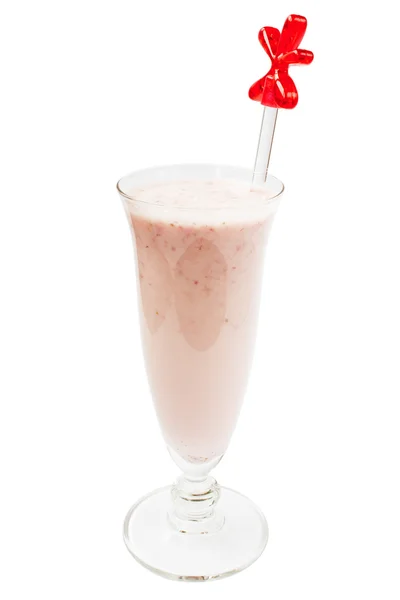 Клубничный молочный коктейль — стоковое фото