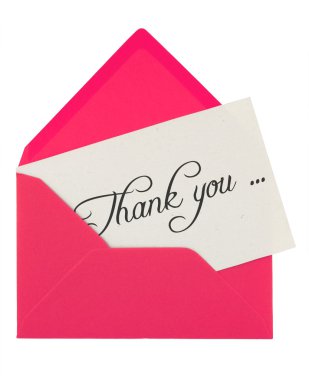 Envelope and thank you note clipart