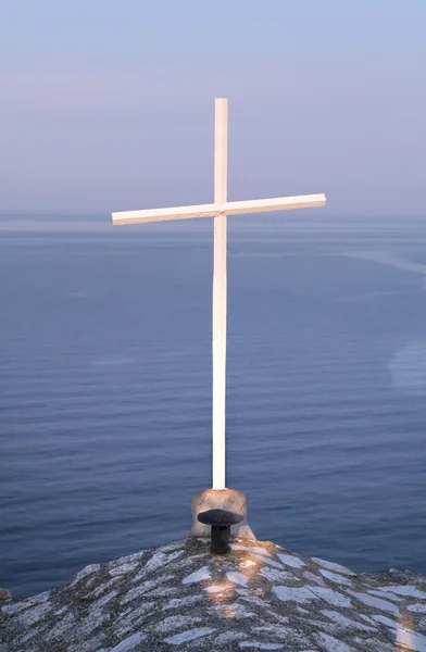 stock image Wooden cross in Kaliakra, Bulgaria