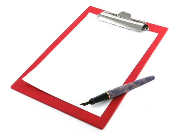 Clipboard with blank page — Stock Photo, Image