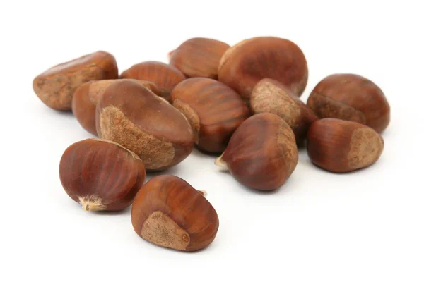 stock image Handful of edible chestnuts