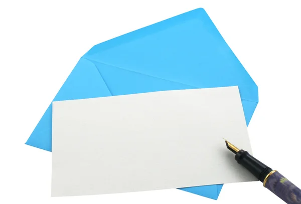 Envelope e nota — Fotografia de Stock
