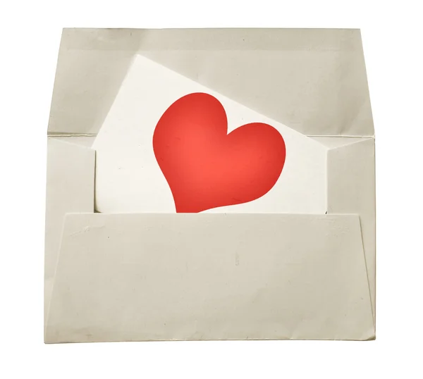 Love note and envelope — Stock Photo, Image