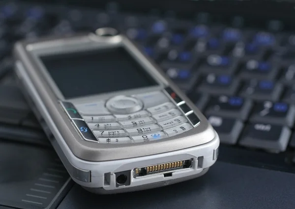 Stock image Laptop and mobile phone