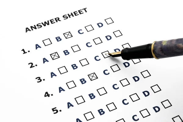 Answer sheet Royalty Free Stock Images