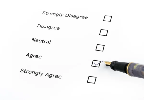 Questionnaire options Stock Photo