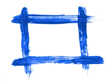 Blue painted frame clipart