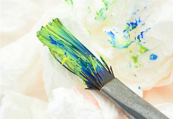 Kirli boya fırçası — Stok fotoğraf