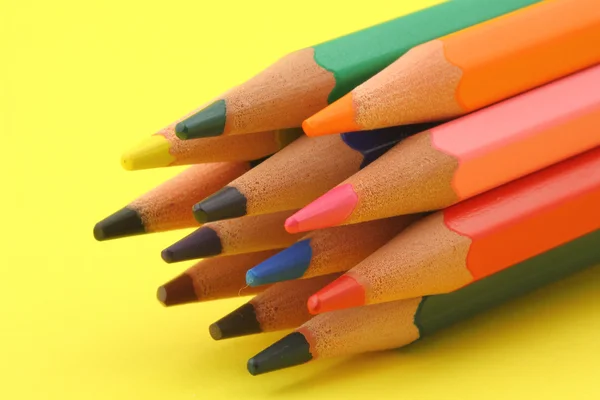 群的彩色铅笔 — 图库照片