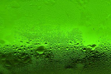 Waterdrops on green glass clipart