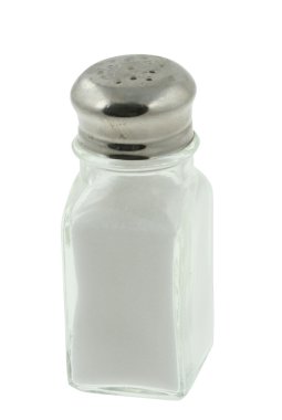 Saltshaker on pure white background clipart