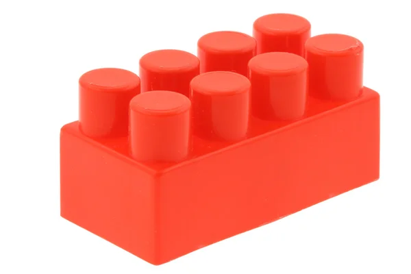 Czerwony blok konstrukcyjny — Zdjęcie stockowe