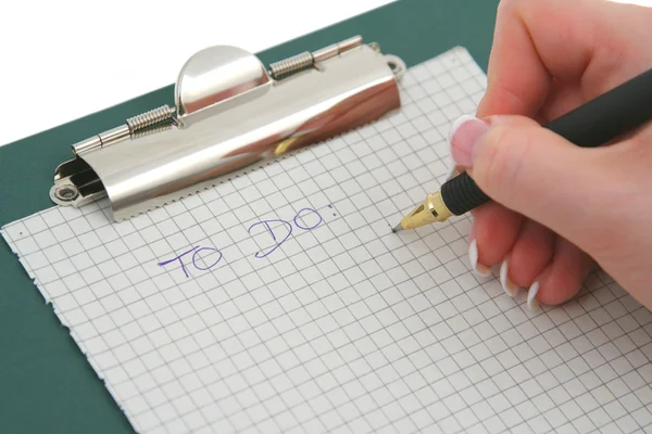 Hand writing TO DO list — Stock Photo, Image