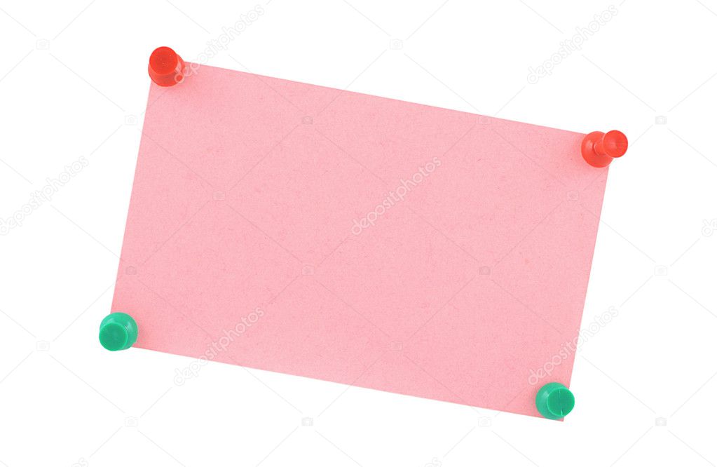 Pink paper sheet