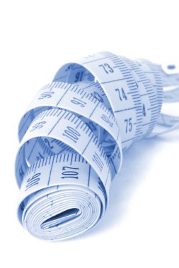 Measuring tape in blue clipart