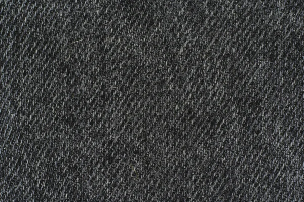 Textura de mezclilla negra - macro real — Foto de Stock