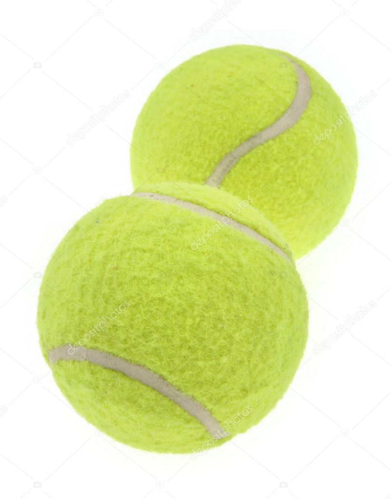 Two tennis balls on white — Stock Photo © yoka66 2925232