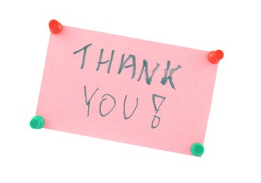 Thank you note clipart