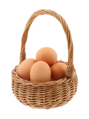 Basket full of eggs clipart