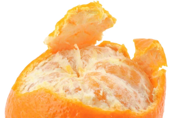 Macro of a peeled tangerine — Stock Photo, Image