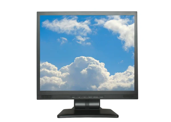 LCD s pozadí oblohy — Stock fotografie