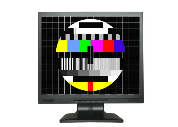 LCD z ekranem testu — Zdjęcie stockowe