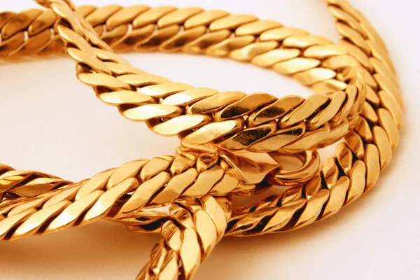 Gold chain details — Stock Photo, Image