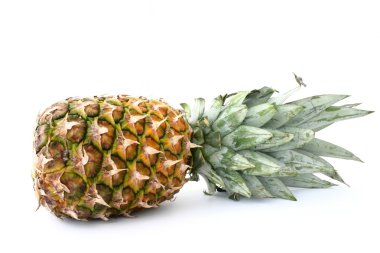 Beyaz üstüne ananas